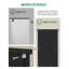 Tall Bathroom Cabinet with Lights, Slim Bathroom Storage Unit with 2 Doors and Adjustable Shelves, Narrow Storage Unit for Small Spaces-2101245195
