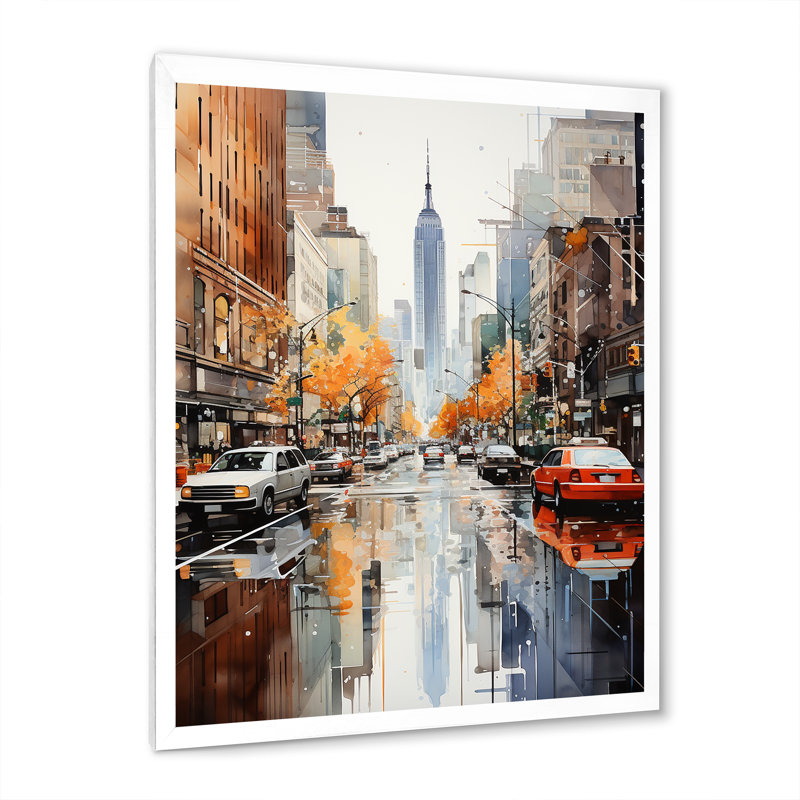 Collage sur toile Mauree New York, Cadre photo blanc, H 20 po x l 12 po x P 1 po