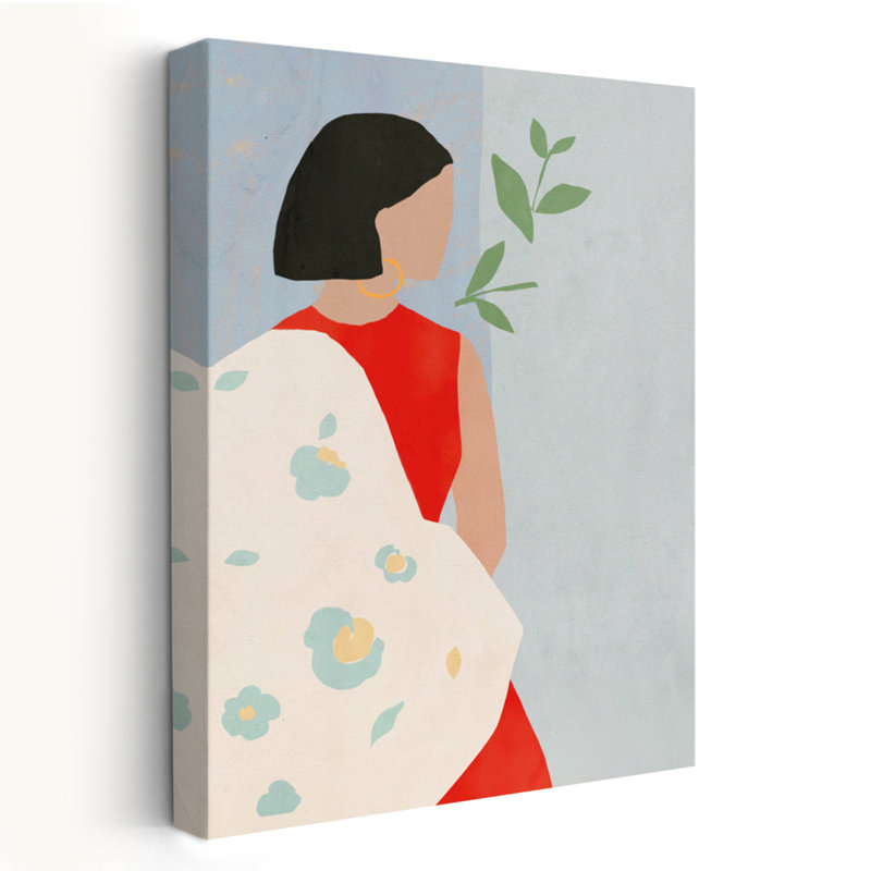 Margarita - art transitionnel contemporain, femme minimaliste, H 60 po x l 40 po