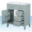 Meuble-lavabo simple 30 po avec plateau en céramique Sidman-226086276