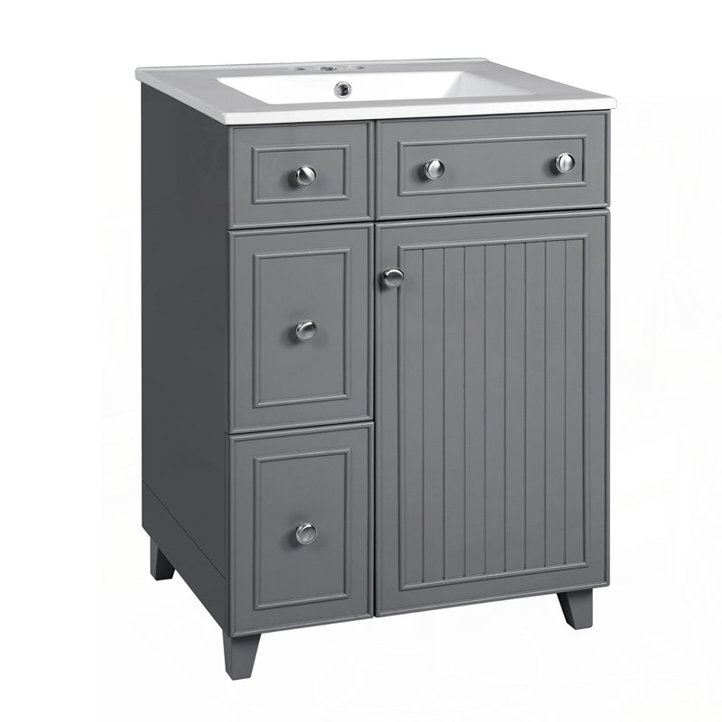 Meuble-lavabo élégant avec rangement fonctionnel et fabrication durable