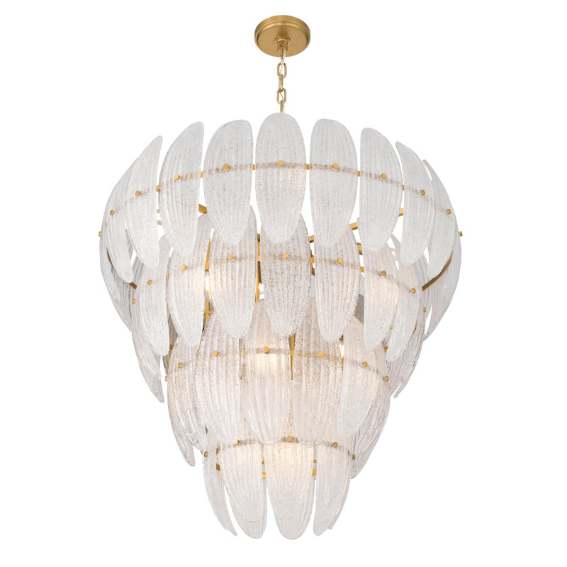 Luminaire suspendu 15 lumières 32,75 po Marclaire, Clair