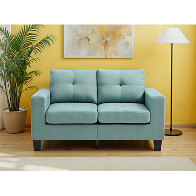 Swansea Teal Modular Fabric Loveseat