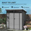 Garden 6 ft. W 6 ft. D Plastic Pent Storage Shed-1703785283