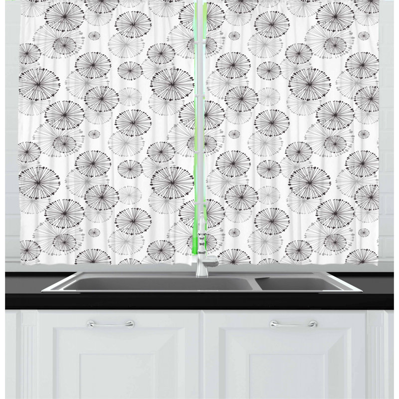 Floral Tailored Kitchen Curtain