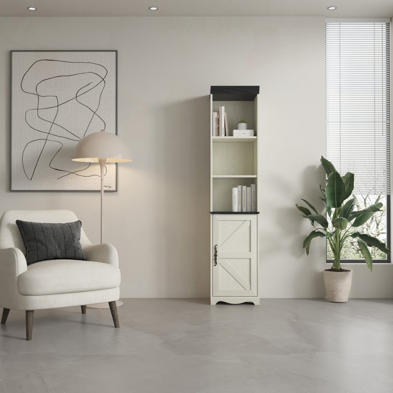 Grande armoire de rangement en bois 70,86 po, White