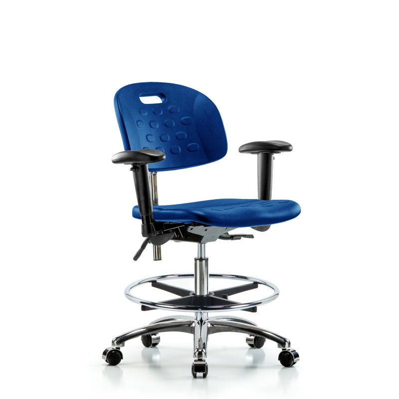 Chaise de salle blanche en polyuréthane Newport, Roulettes, Inclinaison comprise