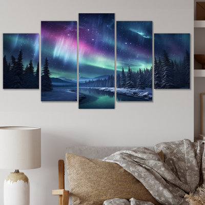 " Northern Lights III " 5 Piece Art Set