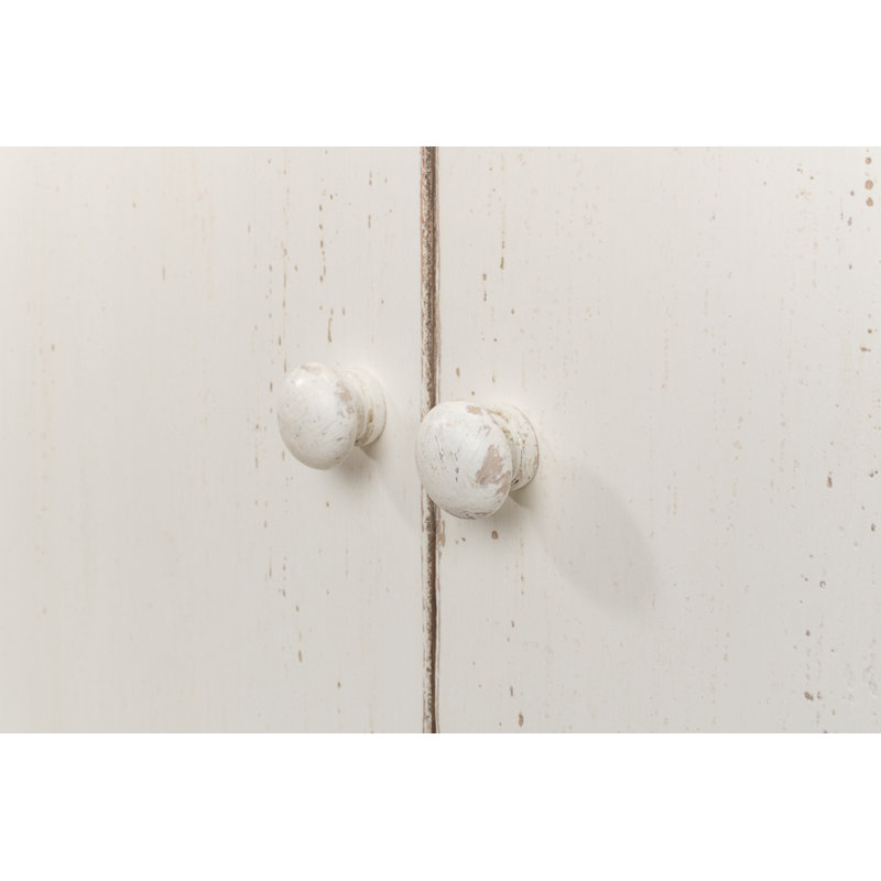 Momeyer 122'' W Solid Wood Sideboard, White/White