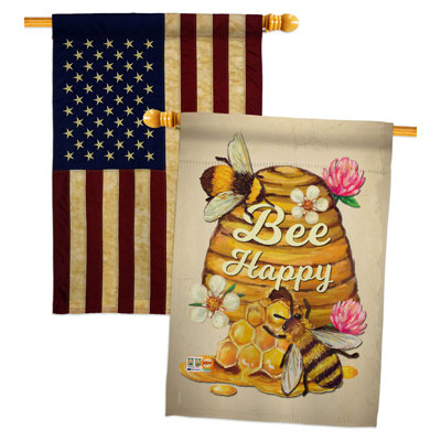 Drapeau de maison à 2 côtés en polyester / mélange de polyester 40 po x 28 po