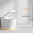 Modern Integrated Smart Toilet, Auto Open/Close Lid, Heated Seat, Triple Flush System, Foot Sensor & Remote Control, LED Display, Night Light