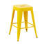 Tabouret à hauteur de comptoir 24 po, ensemble de 2 tabourets de bar en métal sans dossier, non empilable, amovible et facile à assembler, conception peu encombrante pour îlot de cuisine / bar / café / salle à manger (jaune)-130941223-130941230