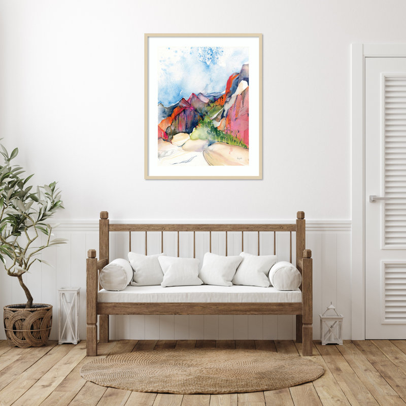 «Desert Days» par Kristy, reproduction d'art murale encadrée en bois, H 41 po x l 33 po