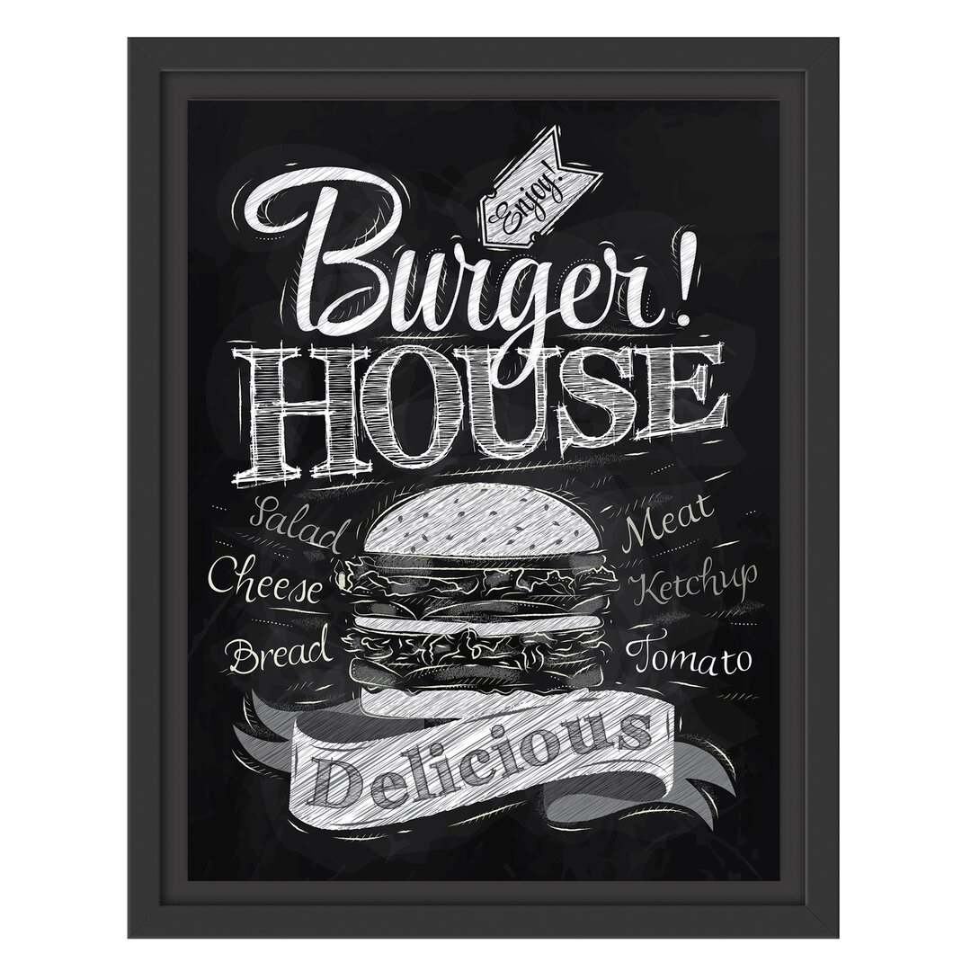 Gerahmtes Wandbild Burger House