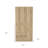  35" Oak Two Drawer Combo Dresser