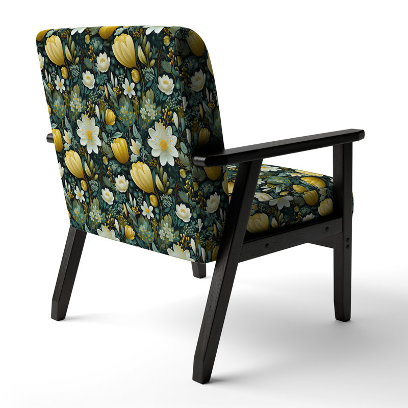 Botanical Bliss Boho Pattern II - Upholstered Bohemian & Eclectic Accent Arm Chair