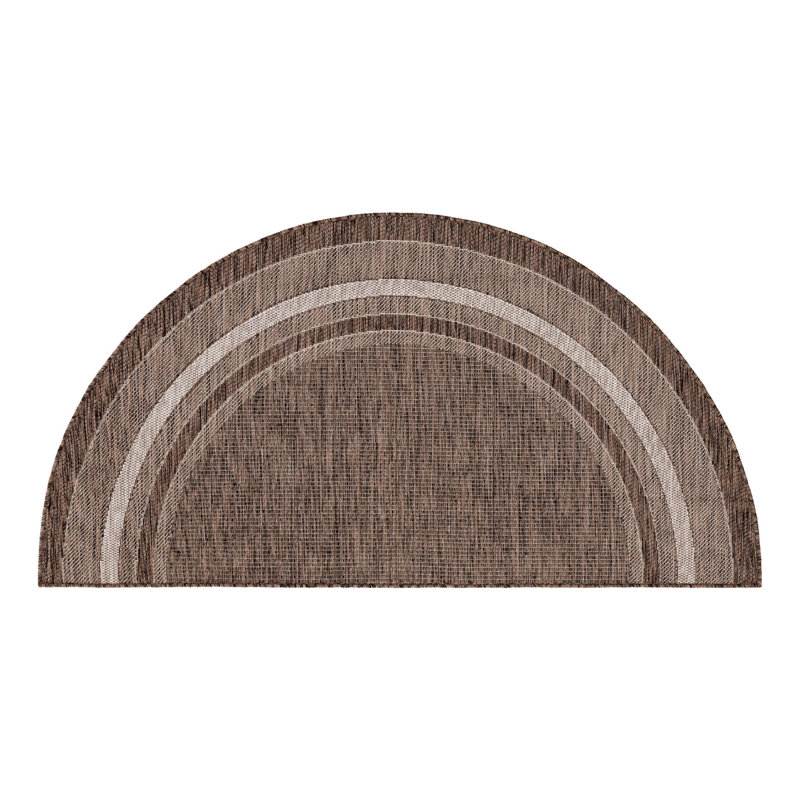 Rengin Brown/Sand Indoor / Outdoor Area Rug, Hearth 3'1" x 6'1"