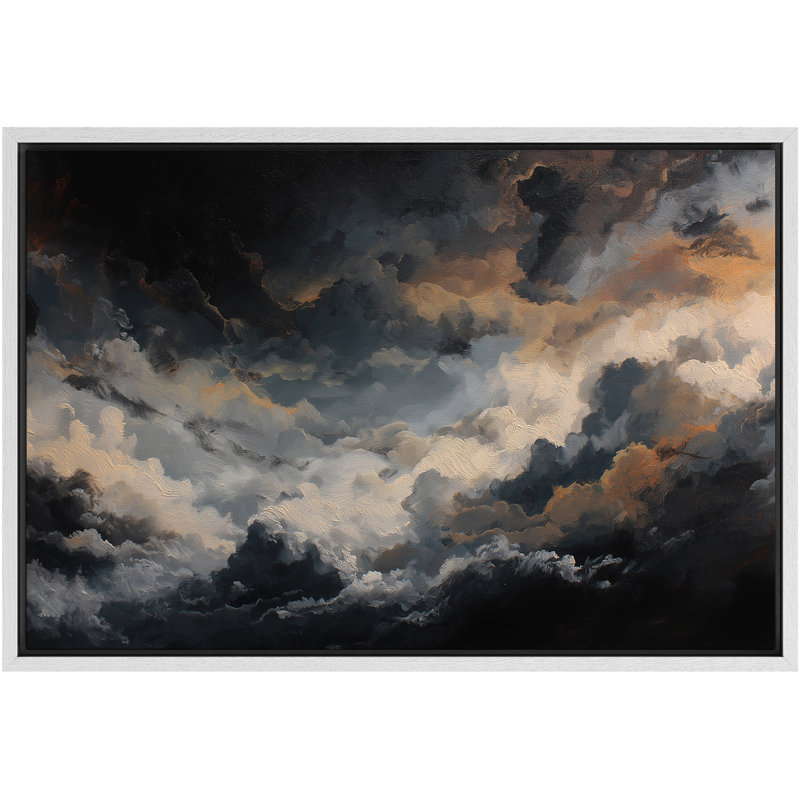 «Majestic Cloudscape Art», impression sur toile encadrée, H 24 po x l 36 po x P 1,5 po, Cadre flottant blanc