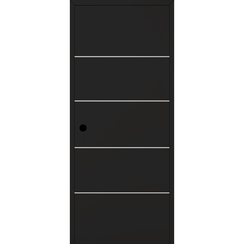 Intérieur en bois manufacturé 4H Optima, Noir mat, Oui, 23,875 po x 79,37 po