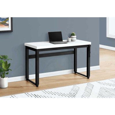 Bureau d'ordinateur, bureau personnel, debout, réglable, travail, ordinateur portable, métal, contemporain, moderne