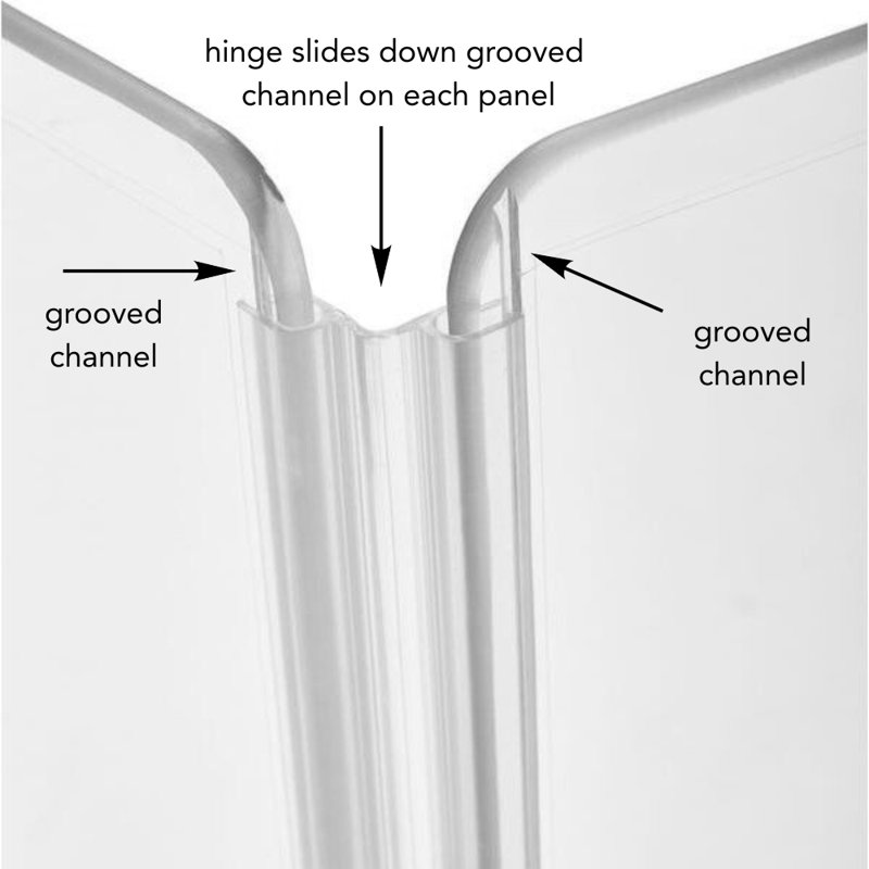 Clear Wall Mounted Low Zig Zag Pet Gate with Latch, Silver, 4 Panel