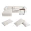 Canapé modulaire de 112 po avec table d'appoint gratuite, siège large, entièrement rembourré, canapé en tissu bouclé infroissable avec méridienne, combinaison libre, canapé en forme de L pour le salon, aucun assemblage requis-836562007
