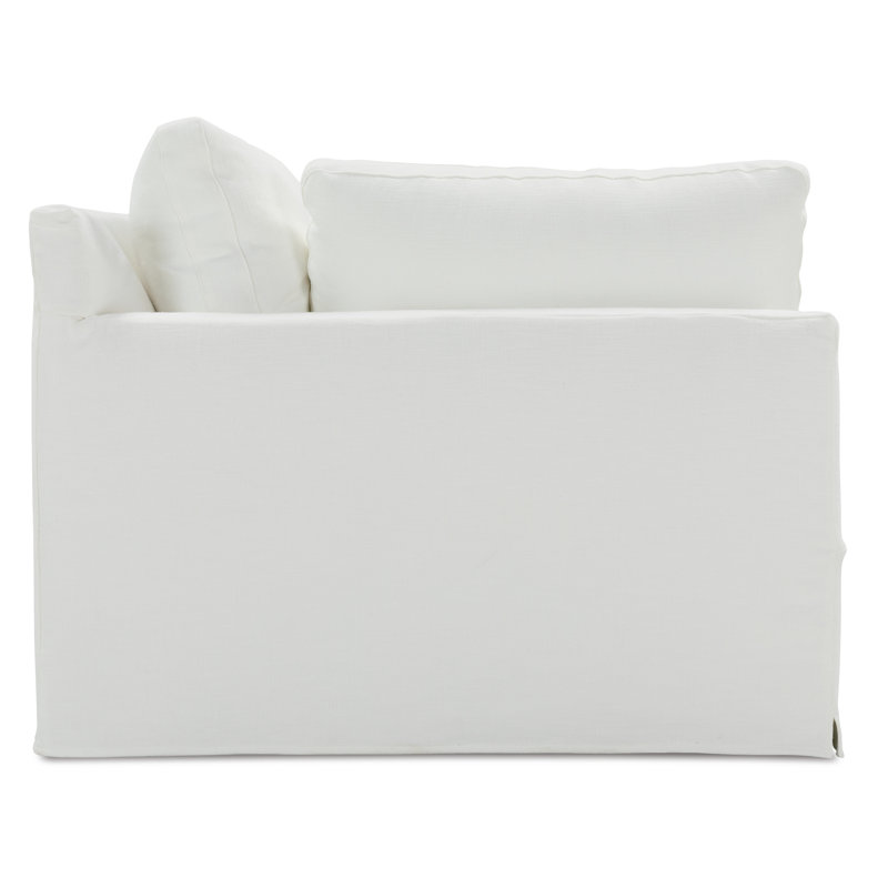Sylvie Extra Long Sofa , 37" H x 100" W x 44" D, White Linen Blend