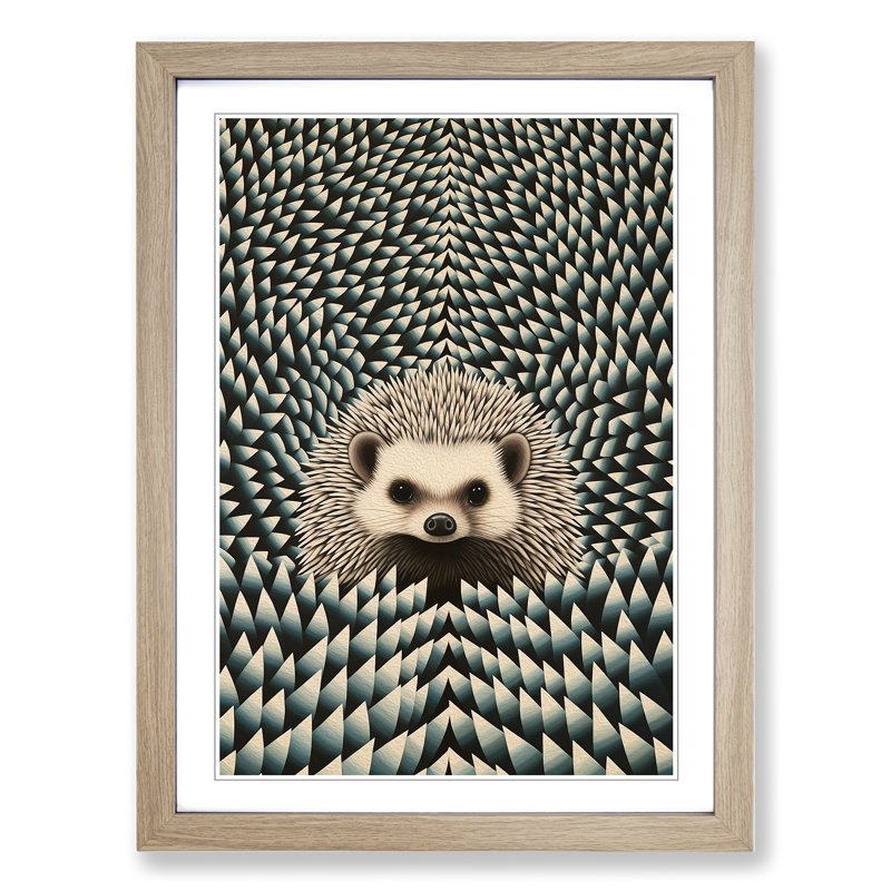 Hedgehog Op - Framed Print