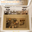 Coiffeuse 3 en 1 avec miroir ouvert, blanche, pour chambre à coucher, tiroirs et grand espace de rangement, banc moelleux compact dissimulé -