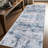Bungalow Rose Blue/White Abstract Machine Washable Area Rug – Non-Slip, Stain Resistant, GRS Certified, for Bedroom, Living & Dining-961237087