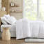 Housse de couette rayée 3 pièces (taille Queen) avec système antidérapant, sans toxines, idéale pour les chambres d'amis. Design tissé, envers doux comme un nuage, repassage facile.