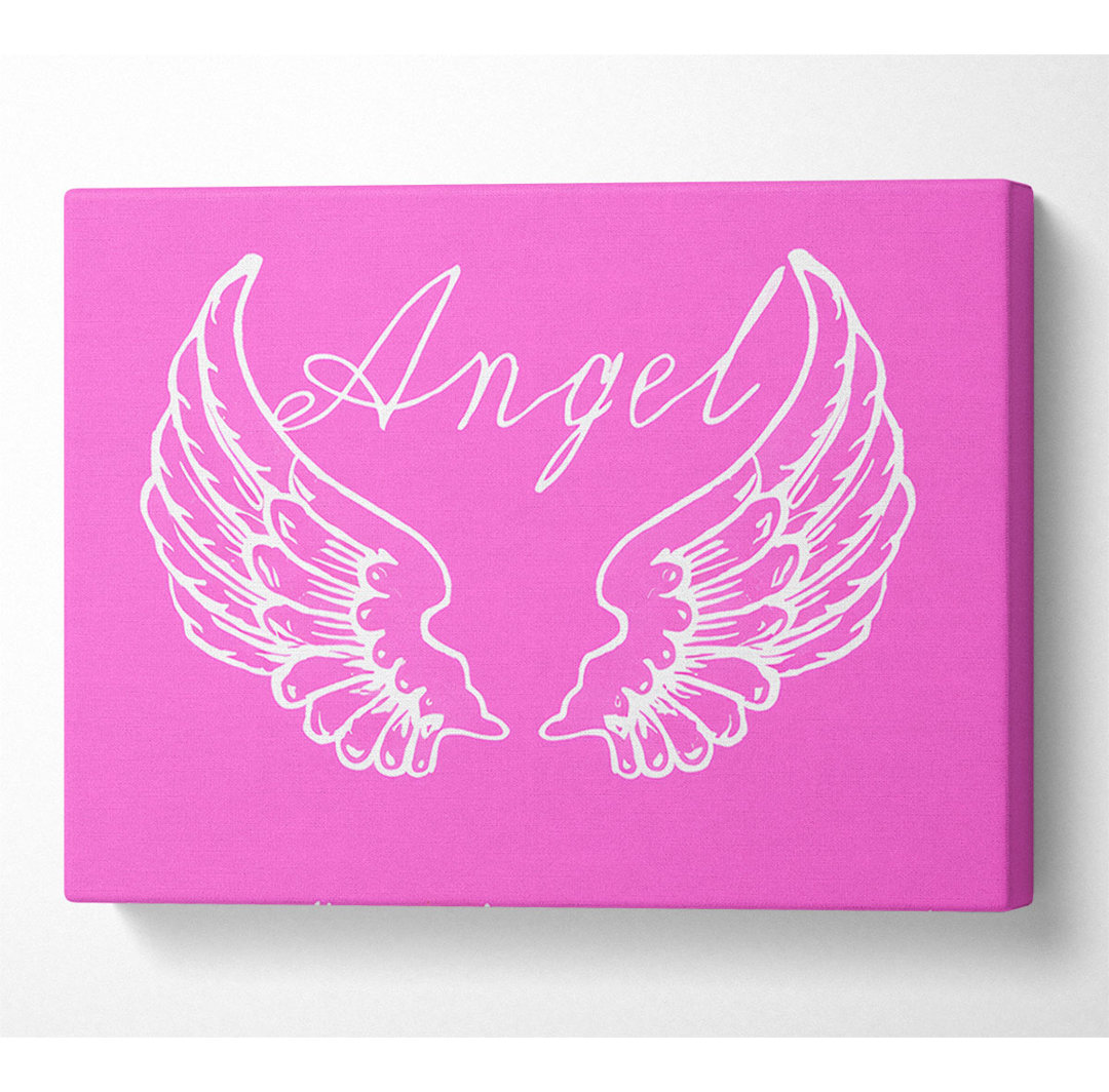 Angel Wings 4 Vivid Pink - Kunstdrucke auf Leinwand