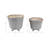 Gracie Oaks Unique Footed Planters, 2-Pieces-1715916981