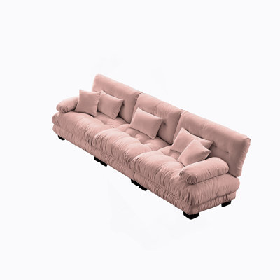 Canapé modulaire polyvalent pour divers espaces avec revêtement moelleux