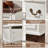 Farmhouse 5 Drawer Dresser For Bedroom, 45" Tall Vinatge Chests Of Drawers W/ 4 Solid Gourd Feet, Mid Century Modern Boho Wood Closet Storage Dressers Organizer For Living Room-637576255-651728034