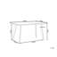 Hangah Rectangular Metal Outdoor Dining Table , 140cm cm W 80cm cm D