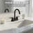 Matte Black 4-inch Centerset Double Handle Bathroom Faucet With 360°swivel High Arc Spout-123049808