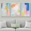 Aquarelle pastel arc-en-ciel, reproduction sur toile 3 pièces-90847652-90847654