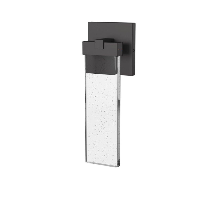 Applique murale d'extérieur à DEL à 1 ampoule Aria, H 15 po x l 5,5 po x p 3 po, Noir mat texturé