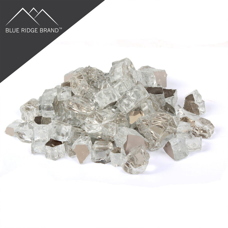 Clear Reflective Tempered Fire Glass 10 Pound for Fire Pits