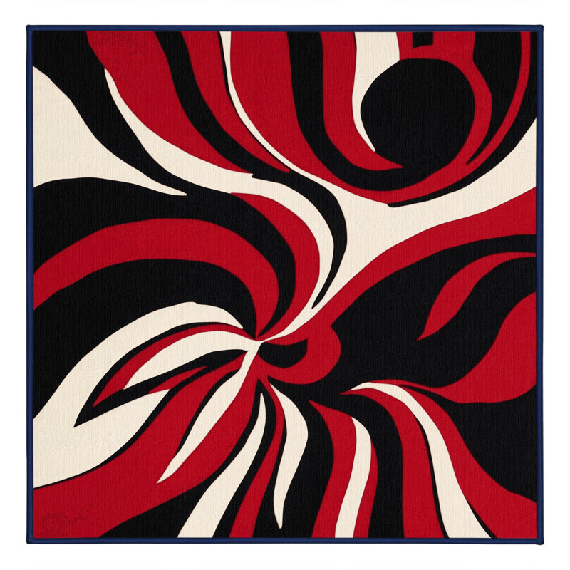 Flame Arc Rug, Square 8'