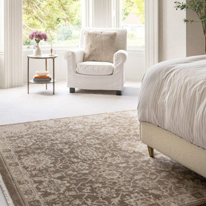 Vulpecula Damask Hand Tufted Area Rug, 160cm x 230cm