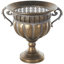 Vase en bronze en forme d'urne en métal avec détails martelés et découpes Stough