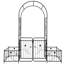Arche de jardin en métal de 79,5 po de largeur x 86,6 po de hauteur avec double barrière et supports à fleurs latéraux - Treillis en acier galvanisé résistant à la rouille pour plantes grimpantes