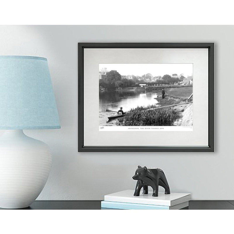 Abingdon, The River Thames 1890 by Francis Frith - Single Picture Frame Print, 60cm H x 80cm W x 2.3cm D
