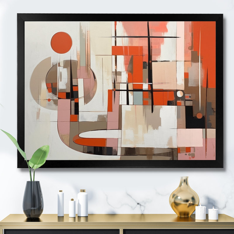 Mid Century Chromatics II - reproduction sur toile, Cadre photo noir, H 12 po x l 20 po x P 1 po