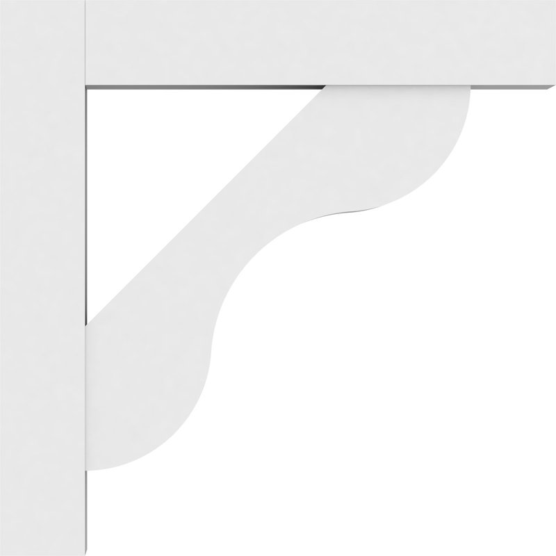 Support standard en PVC de qualité architecturale avec extrémités en bloc Carmel, H 36 po x l 5 po x P 36 po