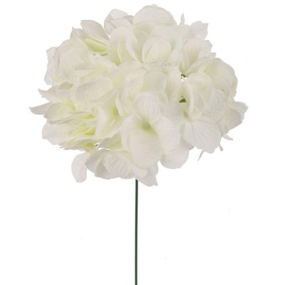 4.5 inch Beige Hydrangea Stem, Faux Floral for Vase Arrangements and Home Decor