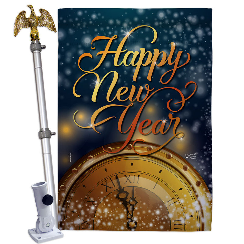 Ensemble de drapeaux 40 x 28 po Countdown New Year