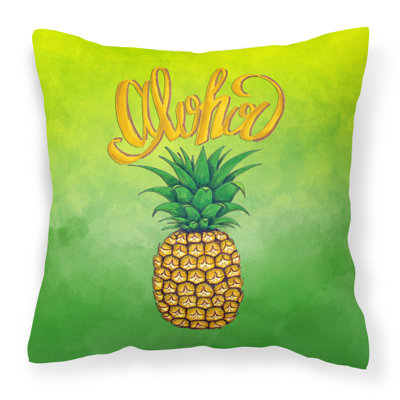Coussin décoratif intérieur/extérieur aloha ananas welcome